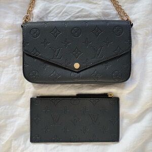 Black Monogram Women's Bag W/ Wallet